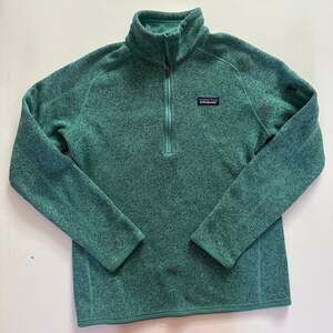 Women’s Patagonia Better sweater 1/4 zip Heather Blue-Green /Gray Sz Large
